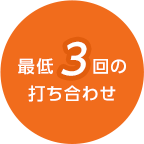 最低3回の打ち合わせ